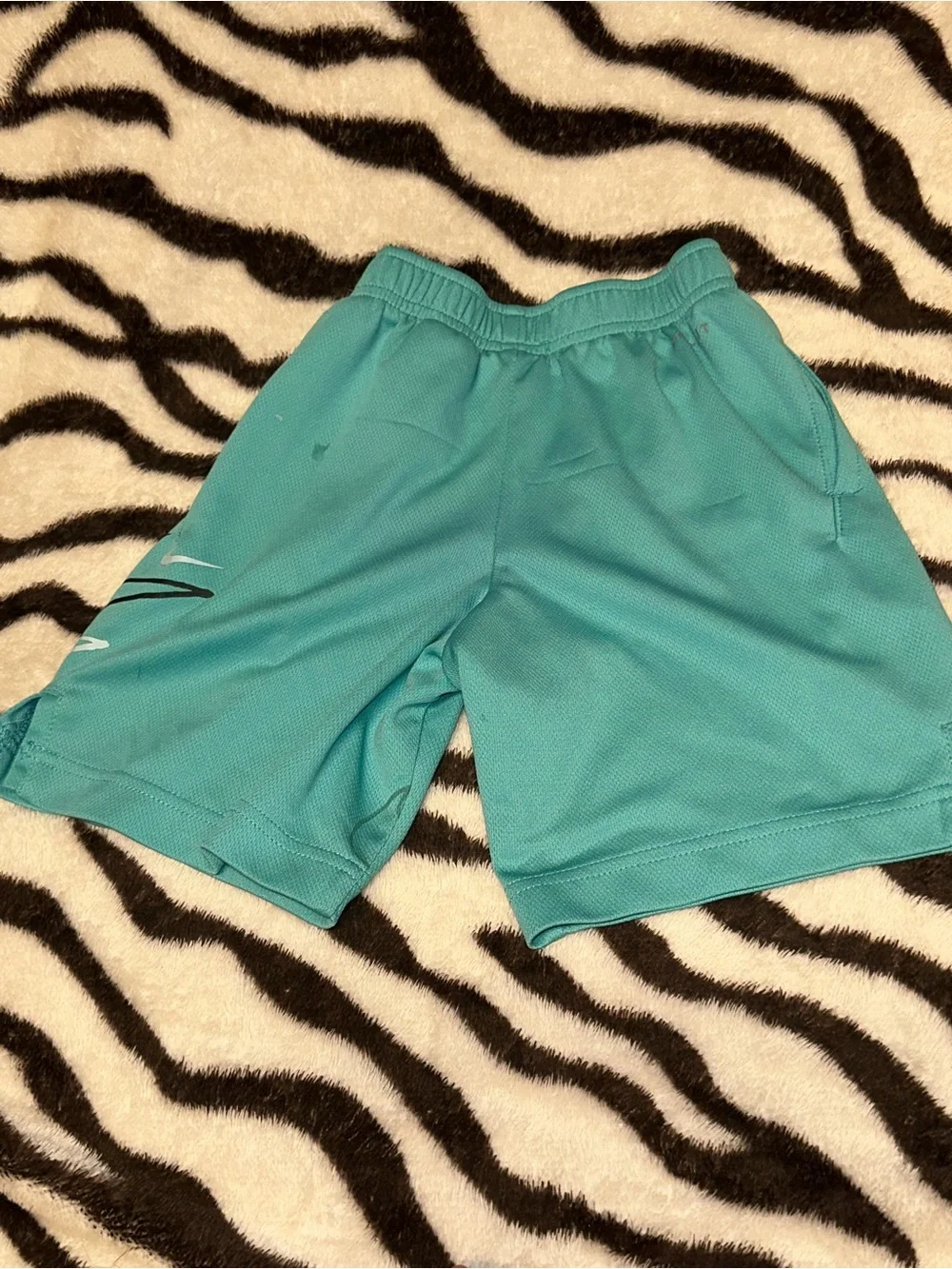 Nike Teal Boys' Athletic Shorts with Swoosh Graphics